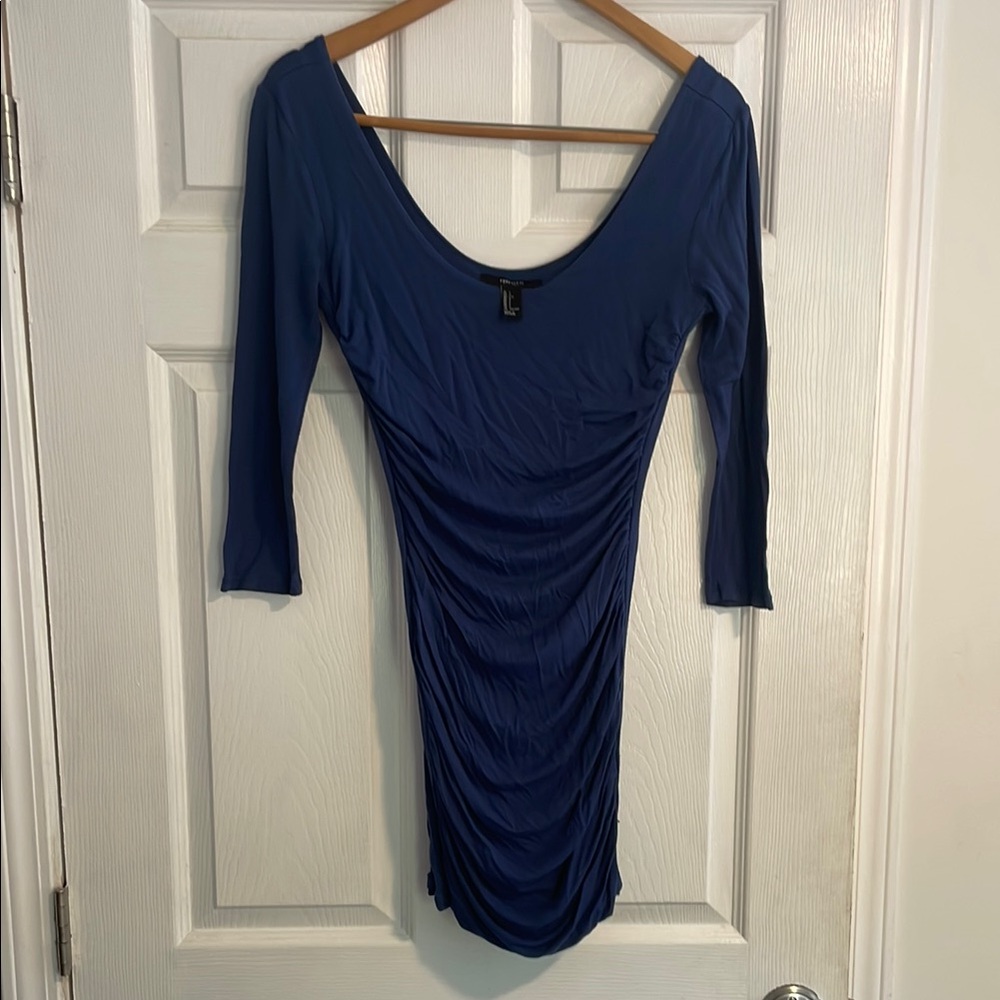 Forever 21 Royal Blue Long Sleeve Dress